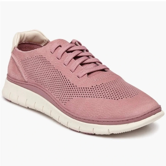 Vionic Fresh Joey Casual Lace Up Sneaker Shoes Mauve Pink Nubuck Size 6.5 Women - Picture 1 of 10